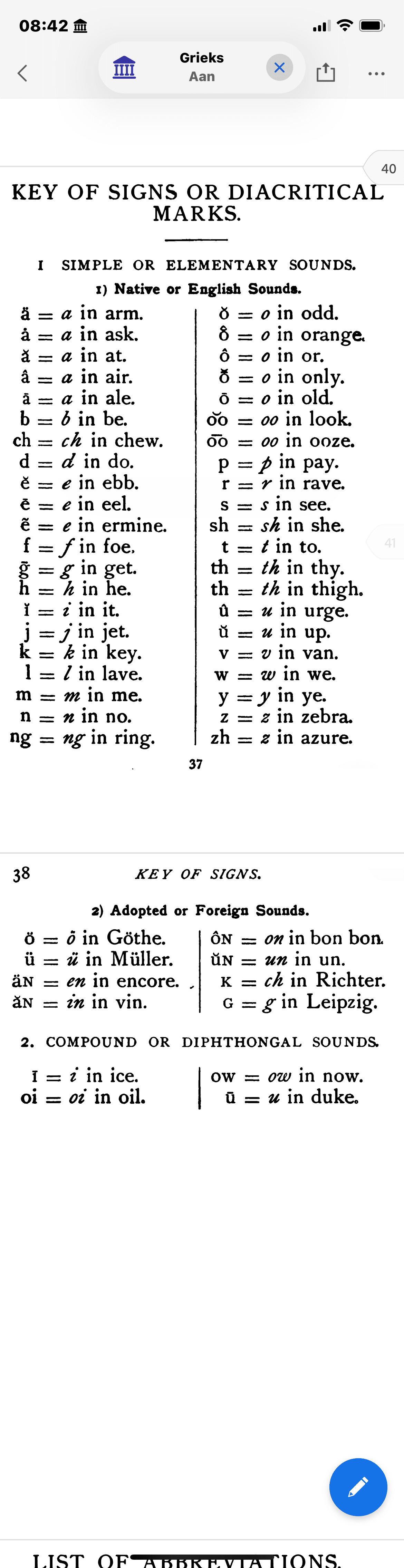 key of signs of diacritical marks Gregg Shorthand